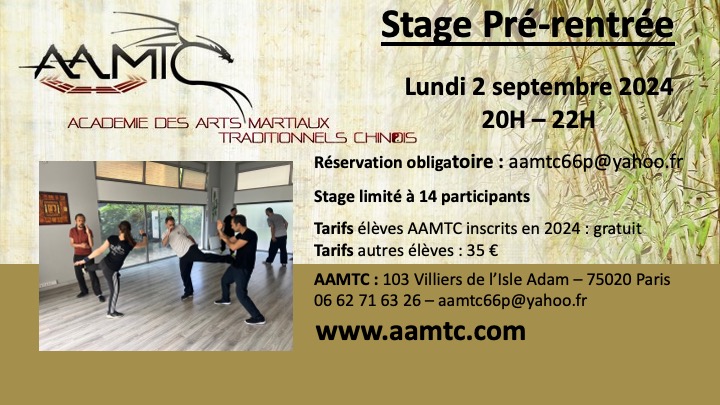 Stage AAMTC pré-rentrée sept 2024